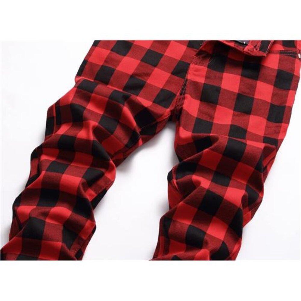 Men's Casual Stylish Straight Slim Fit Jeans Young Hiphop Skinny Denim Pants - Picture 4 of 6